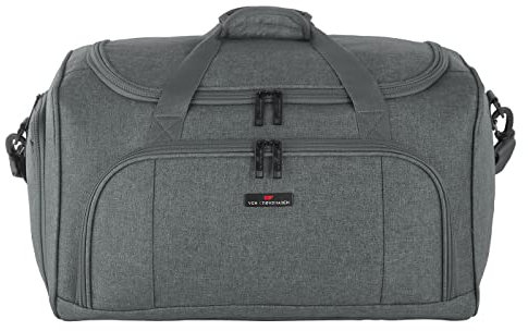Von Cronshagen Reisetasche Cloud 2.0 | große Reisetasche mit Zwei Tragehenkeln | Weekender mit Schulterriemen | mit Aufsteckfunktion (Anthracite)