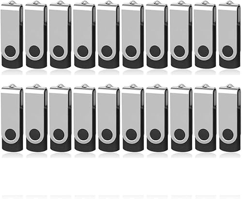 KOOTION 20Pack 32GB USB 2.0 Stick, Memory Stick Thumb Drive Flash Drive for Data Storage Black