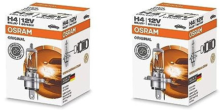 OSRAM Original 12V H4 Lampada alogena per proiettori 64193 - Confezione singola (Confezione da 2)