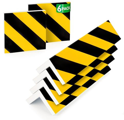 Protezione Colonne Garage Riflettente - Protezione angolare e parete di Garage (4 unità 40 x 20 x 2 cm + 2 pezzi 20 x 20 x 2 cm)