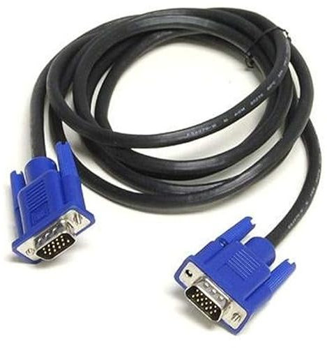 Cavo Video Vga 1,8 Mt Metri per Computer Monitor TV PC - Maschio Maschio 15Pin D-SUB Prolunga Adattatore Nero 1080P