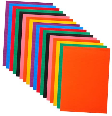 Operitacx Carta Colorata per Lavoretti A4 Ondulata 20 Pezzi per Decorazioni Scuola e Party Facile da Attaccare Materiale in Carta per Laboratorio e Scuola Colore Casuale