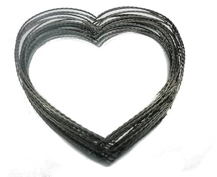 Drahtherzen/Drahtsterne Ø 20/25/30cm - 10er Bund (Herzform, Ø 20cm)