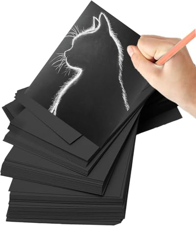 Lot de 20 feuilles de papier de bricolage noir 250 g/m² - Format A4 - Carton de couleur - Pour bricolage et décoration - Scrapbook - Invitations - Album photo