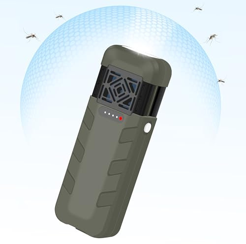 IEEILULU Repellente Elettrico, Portatile Anti Zanzare Elettrico con Funzione illuminazione, Batteria Ricaricabile 9600mAh, per esterni, campeggio, zaino in spalla