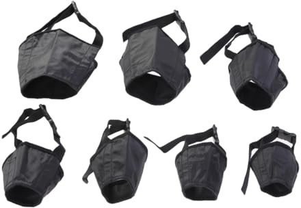 Kisangel 7pezzi Museruole Per Cani Da Compagnia Regolabili Protezione Per Bocca Del Cane Accessori Per Animali Domestici Tessuto