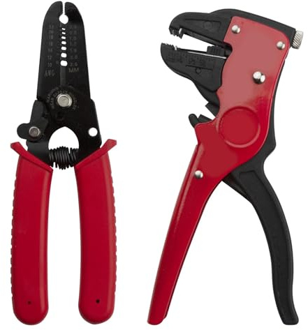 Meritaipolw Pelacables Automático Y Alicates Electricista, 2 Piezas, 2-en-1 Pelacables Multifunción Ajustable, Alicates Electricista, Adecuados Para Trabajos Eléctricos, Para Cortar Y Pelar Cables