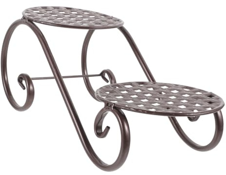 AKOOSY Soporte De Macetas De Metal Multiusos Para Interior Y Balcón Estante De Plantador De 3 Niveles Estructura Estable Para Maceteros De Flores Diseño Sencillo Y Funcional