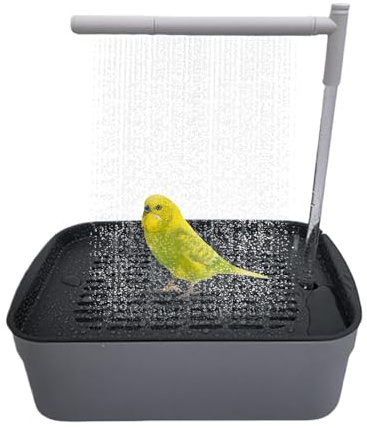 Genérico Bañera para Pájaros Automática con Agua Circulante 31x24 Cm Fuente De Agua para Aves con Grifo USB ABS Bajo Ruido Baño De Loros Periquitos Y Mascotas En Jaula, Terraza O Exteriores