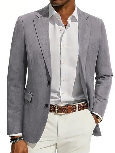 PJ PAUL JONES Giacche da uomo Blazer Smart Giacche Casual Business Sport Cappotti, Blu denim, M