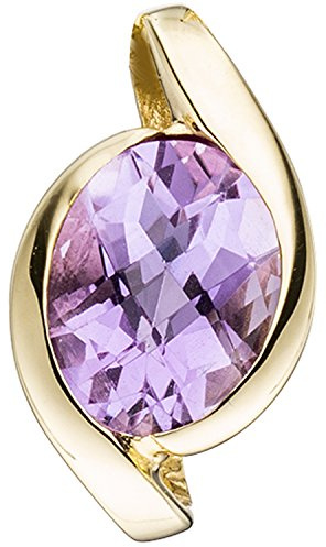 Jobo Damen-Anhänger aus 8 Karat 333 Gold mit Amethyst Oval