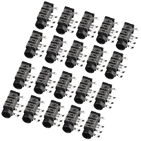 HALJIA 20 PCS PCB Mount 3-Pin 3 Terminals Buchse 3,5 mm Audio-Klinkenbuchse Anschluss