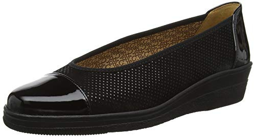 Gabor Petunia Womens Patent Accent Low Heeled Pumps 5 UK Black Dot/Patent