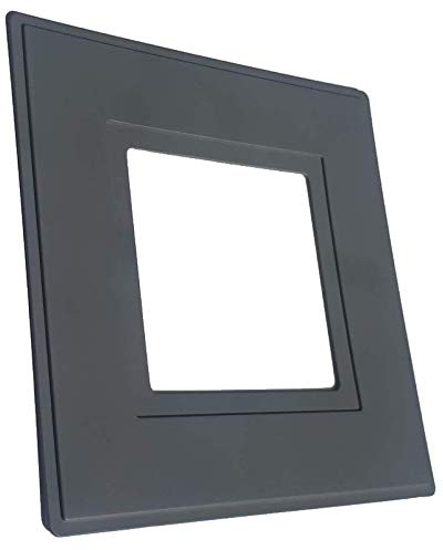 Single Double Light Switch Socket Finger Plates Surround Wall Protector Hygienic Cover (Single, Grey)