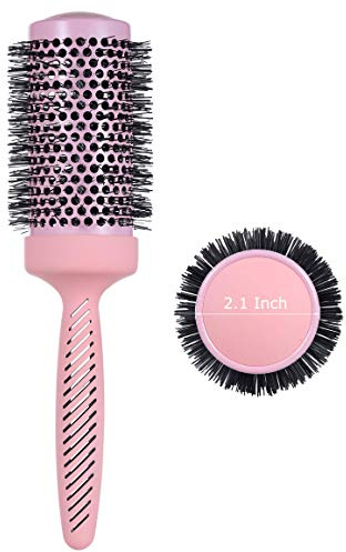 Große Keramik Rundbürste zum Föhnen, 73mm, Ionen-Haarbürste für Damen, Blowout, Styling, Locken, Glätten, Frauen Haarbürsten, antistatisch, pink