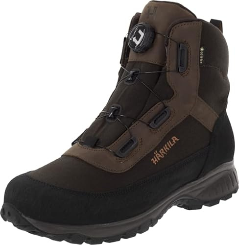 Härkila Atammik GTX – Bottes de chasse imperméables en matériau Crodura résistant, couleur marron – Bottes de chasse avec fermeture rapide, marron, 43 EU