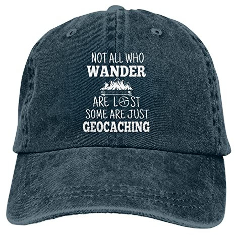 319 Baseball Cap Not All Wander Lost Geocaching Ball Cap Personalised Sandwich Cap Classic Sport Cap for Adult Running Gifts