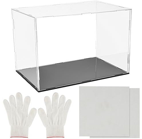 Belle Vous Vitrina Expositora Rectangular de Metacrilato Transparente - Caja Expositor de 30 x 20 x 20 cm para Exhibicion de Acrilico a Prueba de Polvo para Colecciones