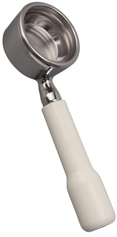 58 Mm Portafilter Bottenlöst Rostfritt Stål med 2 örat Bekvämt Grepp Kaffemaskin Tillbehör för Gaggia Baby (Vit)