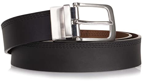 Isotoner Ceinture homme réversible, 110cm, noir/marron
