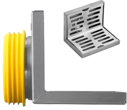 304 DROVENCIA DEL BALCONIO EN INSOLSOR - Conector de manguera en L pesado en L, conexión de salida de agua oxidada, adaptador lateral confiable | Solución de drenaje doméstico para el jardín