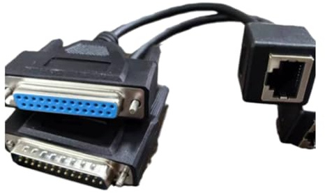 Gokoti Adaptateur de Câble de Signal ILDA vers RJ45 - Ensemble de Connecteurs Mâle/ DB25 Compatibilité de Câble ILDA vers Ethernet Réseau