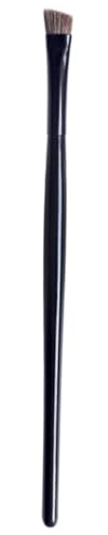 ABOOFAN Juego de Pinceles para Maquillaje Ojos 2 Piezas Pincel Delineador Pequeño y Pincel de Cejas Inclinado Mango Madera Negro Uso Diario Profesional Mujer