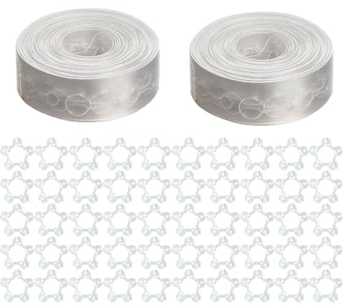 50Pcs Balloon Arch Clips with Garland Tape Party Decorating Kit | 50pcs balloon arch clips with 2 rolls tape, white connectors and garland strip for birthdays, weddings and party decor.