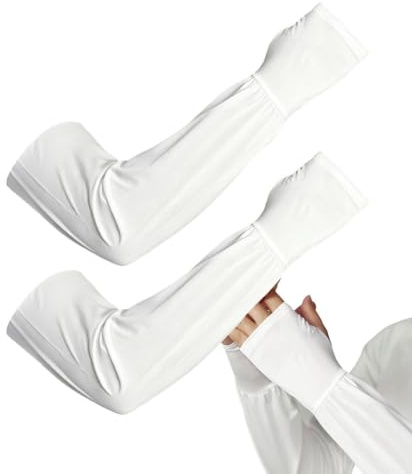 Mangas de brazo con protección UV para hombre, manga elástica de seda de hielo refrescante, elástica de 18.11 pulgadas para conducir, ciclismo, senderismo, camping, correr, deportes