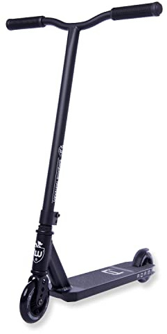 Longway Adam Trottinette Stunt - Robuste - en Aluminium trempé 6061 T6 - ABEC 9 - Roues de 110 mm - Frein Flexible - Trottinette Amusante - Noir