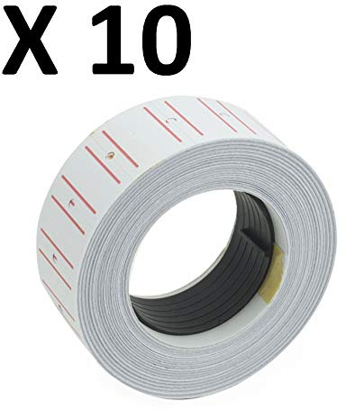TEMPO DI SALDI 10 rollos de etiquetas adhesivas de 8 dígitos para etiquetadora, tienda, oficina
