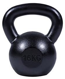 GORILLA SPORTS® Kettlebell - 2 till 32 kg vikter, individuellt/set, gjutjärn, golvvänlig, silver eller svart - kettlebell, swing hantel, bollvikt, rund vikt, styrketräning