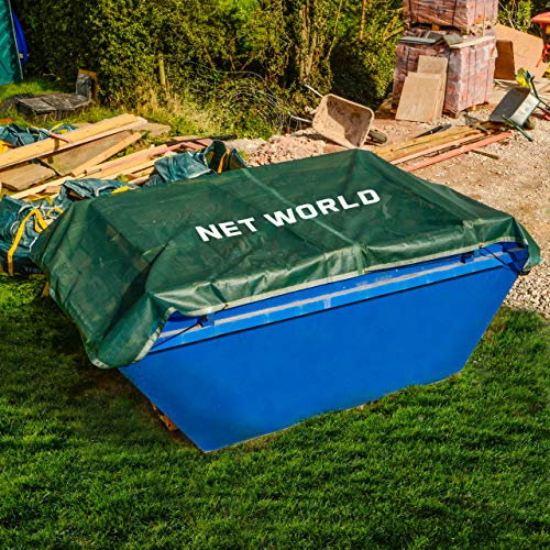 Heavy Duty Skip & Vehicle Nets - Cargo Net | Cargo Net | Outdoor Boot Storage | Storage Net | 300GSM Mesh / 3mm Skip Netting [5 Sizes] (Mesh/Tarp Skip Nets, 12ft x 8ft)