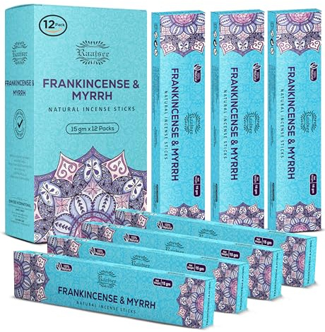 Raajsee Frankincense Sticks (180 gm), Incense Sticks (Pack of 12)