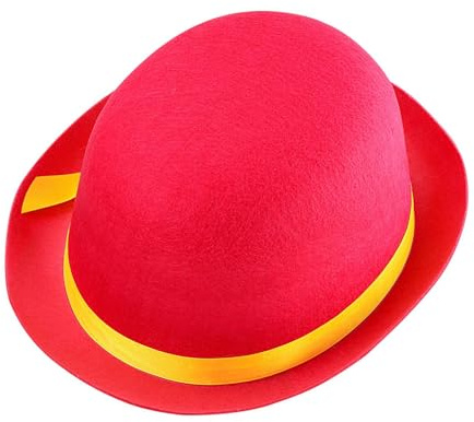 Widmann 16803 - Felt Bowler Hat, Unisex Adult, Clown, Circus, Carnival, Theme Parties, One Size, Pink