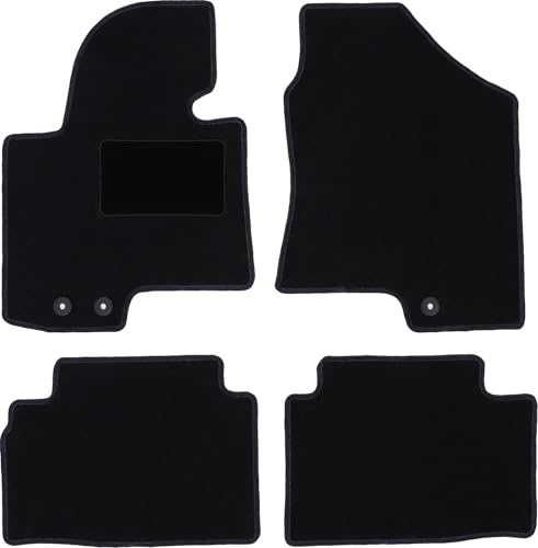 Wielganizator Automatte – Passend für Hyundai ix35 SUV 2009-2015 – Velours – Autozubehör - Auto Fußmatten – Fußmatte Auto – 4-teilig - schwarz