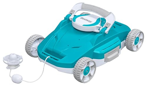 Bestway AquaTronix G200 Automatic Robotic Pool Cleaner, Cordless Pool Vacuum Robot, Ideal for Flat-Bottom Inground and Above Ground Swimming Pools, 90-Min Runtime, Cleans Pool Floor