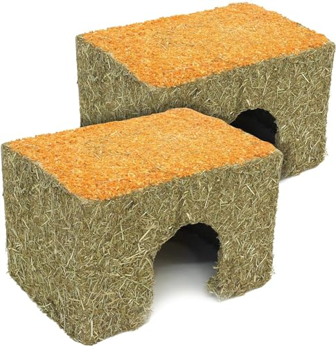Natural Large Carrot Cottage for Small Animals 2 Pack