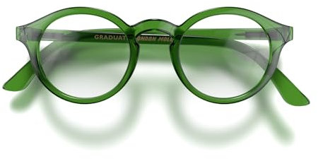 LONDON MOLE® Graduate occhiali con filtro luce blu | Eleganti occhiali rotondi panto con filtro blu | Anti affaticamento visivo per schermi | Uomo donna unisex | Cerniere a molla