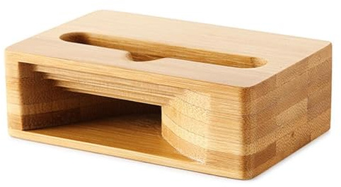 Support de téléphone en bois pour haut-parleur - Support de téléphone portable en bois - Support de téléphone portable en bois avec amplificateur de son - Station d'accueil de téléphone avec
