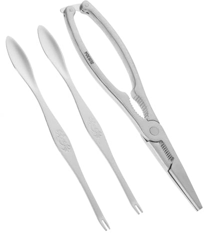 LOLIPPYY 3 Piezas Pinzas para Pelar Cangrejo y Langosta de Aleación de Zinc Herramienta Resistente para Abrir Caparazones Cocina Práctica y para Mariscos y Secos