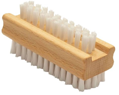 Nail Cleaner Brush, Double-Sided for Nail Hygiene – Non-Slip Handle, Natural Bristles for Women, Men, Children for Daily Use Home and Travel