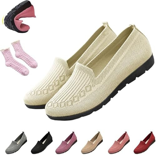 Zapatillas Verano Mujer Ligeras Ortopedicas Zapatos sin Cordones Antideslizantes Zapato Calzado Fascitis Plantar Caminar Transpirables para Sapatos Bambas Comodos Deportivas