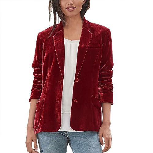 Blazer damjacka, elegant sammetsblazer, lång business, arbete, kontor, kavajjacka
