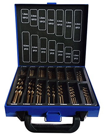 ASCDB Titanium Coated 99 Piece Drill Bit Set/Kit - HSS Wood Metal Plastic - DRILL_BITS