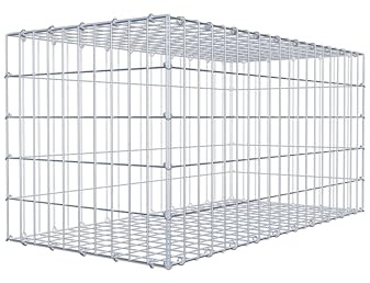 GABIONA Stenkorg-Gabion fyrkantig, maskstorlek 5 x 10 cm, djup 50 cm, Gabion 100 x 50 x 50 cm (L x H x D), C-ring