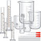 Absolviert Zylinder Becherglas Set, Dick Labor Zylinder (10 ml, 25 ml, 50 ml, 100 ml), Becherglas (50 ml, 100 ml, 250 ml, 500 ml, 1000 ml) mit 3 Glas Tropfern und 4 Glas Rührstab in 7,9 Zoll