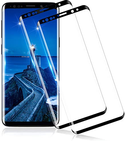 Schutzfolie für Samsung Galaxy S9 Schutzglas, 9H Härte Folie, Anti-Kratzen, Anti-Bläschen, 3D-Vollständige Abdeckung Gehärtetem Glas, HD Displayschutz für Galaxy S9-2 Stück