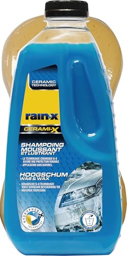 Rain-X High Foam Ceramic Wash & Wax - Foaming Car Shampoo with Si-O Technology - Deep Cleans & Protects - Water Repellency & Shine - 1L