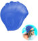 Cuffia da Nuoto 3D Protezione Orecchie, Silicone Impermeabile Unisex per Capelli Lunghi e Corti Ideale per Piscina, Doccia e Allenamento (Blu)
